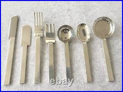 Silver-plated Flatware 7-piece cutlery set by Russel Wright for MMA 1987 Korea