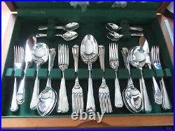 Slack & Barlow Sheffield Silver Plated 76 Piece Canteen 8 Place Settings