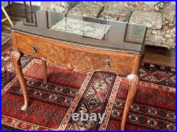 Solid Walnut Cutlery Canteen Drawer With Complete Eight Piece Silver Plate Set