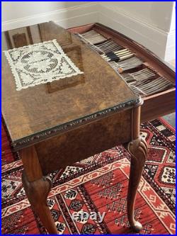 Solid Walnut Cutlery Canteen Drawer With Complete Eight Piece Silver Plate Set
