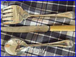 Solid Walnut Cutlery Canteen Drawer With Complete Eight Piece Silver Plate Set