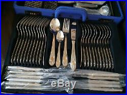 Solingen Edelstahl Rostfrei silver / Gold Plated 70 Piece Cutlery set