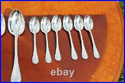 Splendid Christofle Rubans Silver Plated 24 Pieces Set in Six setting