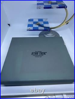 Star Trek 3 Dimensional Chess Set By Franklin Mint 1994 Gold/Silver Plate Pieces