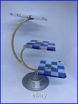 Star Trek 3 Dimensional Chess Set By Franklin Mint 1994 Gold/Silver Plate Pieces