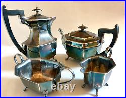 Stunnig Silver Plated Tea/ Coffee set 4 pieces art deco style Sheffield England