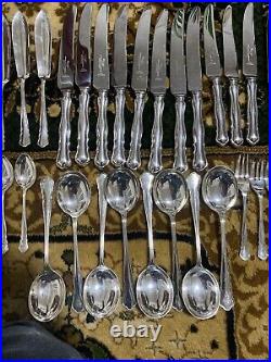 Stunning James Dixon 82 Piece Silver Plated Chippendale Cutlery Set