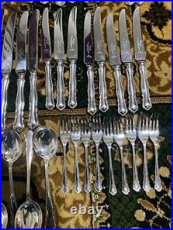 Stunning James Dixon 82 Piece Silver Plated Chippendale Cutlery Set