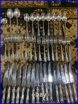 Stunning James Dixon 82 Piece Silver Plated Chippendale Cutlery Set