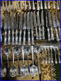 Stunning James Dixon 82 Piece Silver Plated Chippendale Cutlery Set