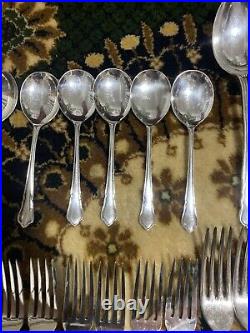 Stunning James Dixon 82 Piece Silver Plated Chippendale Cutlery Set