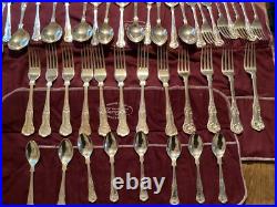 Superb 100 Piece kings Pattern Silver Plated Cutlery Set Wrapped In 7 Felt Rolls