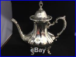 Superb 4 Piece Heavy Towle Silver Plated Tea Service #GT