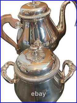 Superb Silver Plated Christofle Gallia Tea & Coffee Set 4 Piece Retail £4000+