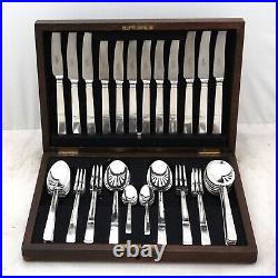 THE NILE Design WALKER & HALL Silver Service 44 Piece Canteen of Cutlery