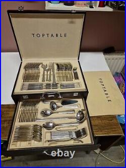 TOPTABLE, 97 PIECE CUTLERY SET Stainless Steel WOODEN BOX See Details
