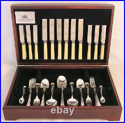 TUDOR Design MAPPIN & WEBB Edwardian Silver Service 60 Piece Canteen of Cutlery