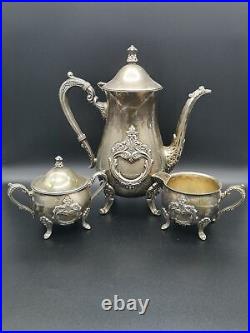 Tea set Towle silver plate Tea Coffee Creamer Sugar Service Set 3 pieces