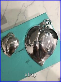 Tiffany & Co 1930s era 925 Sterling Silver Shiny Silverware Leaf Plate 2 pieces