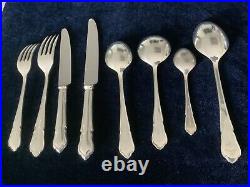 Turton Sheffield 44 Piece Dubarry Pattern Silver Plated Cutlery Service / Set