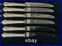 Turton Sheffield 44 Piece Dubarry Pattern Silver Plated Cutlery Service / Set