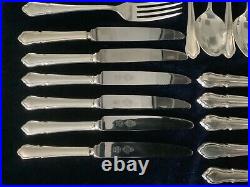 Turton Sheffield 44 Piece Dubarry Pattern Silver Plated Cutlery Service / Set