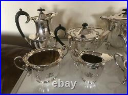 Two 4 Piece Silver Plated Tea/coffee Service One On 4 Feet One Flat Bottomed