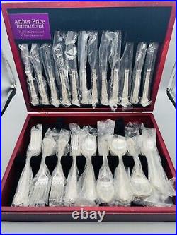Unused 42 Piece GUILDHALL Design ARTHUR PRICE Silver Canteen of Cutlery