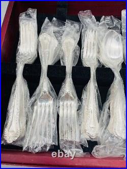Unused 42 Piece GUILDHALL Design ARTHUR PRICE Silver Canteen of Cutlery