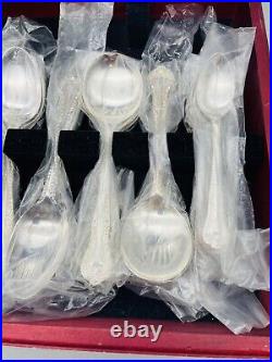 Unused 42 Piece GUILDHALL Design ARTHUR PRICE Silver Canteen of Cutlery
