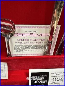 VINTAGE ANNIVERSARY ROSE SILVERWARE 48 PIECE SILVER PLATE SET WithSERVING PIECES
