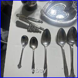 VINTAGE SILVER PLATED Mixed Lot 38 Pieces Wholesale Silverware