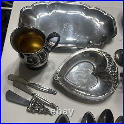 VINTAGE SILVER PLATED Mixed Lot 38 Pieces Wholesale Silverware