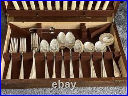 VTG 40 Piece CUTLERY CANTEEN Set Sheffield Silver plated Stainless Steel EPNS