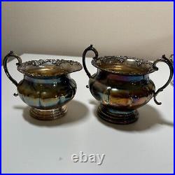 VTG Antique Silver Coffee Tea Kitchen Dining Set Champagne Bucket Lot 9 Pieces