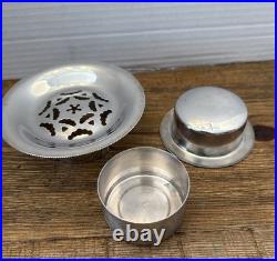 VTG EALES 1779 Silver Plate Butter Curler Press Vintage 3-Piece Set, Italy Made