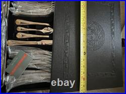 Versaille France Canteen of Cutlery Silver & Gold Plated. 87 Piece Vintage Set