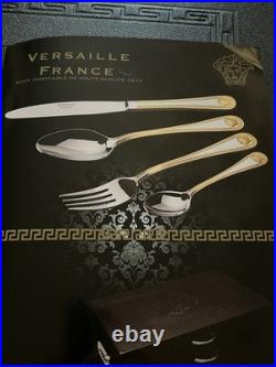 Versaille France Canteen of Cutlery Silver & Gold Plated. 87 Piece Vintage Set