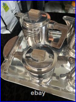 Very Beautiful Art Deco Silver Plated Service / The Cafe 5 Pieces