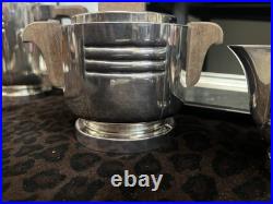 Very Beautiful Art Deco Silver Plated Service / The Cafe 5 Pieces