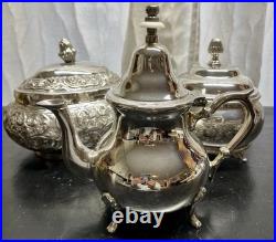 Victoria Sheffield Collection Silver Plate Three Pieces Serving Set Vintage Victoria Sheffield Collection Silver Plate Three Pieces Serving Set Vintage