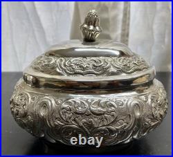 Victoria Sheffield Collection Silver Plate Three Pieces Serving Set Vintage