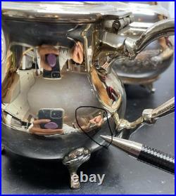 Victoria Sheffield Collection Silver Plate Three Pieces Serving Set Vintage