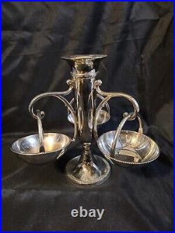 Victorian 4 Piece Silver Plate Epergne