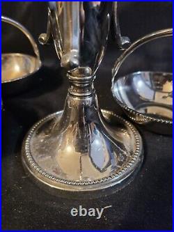 Victorian 4 Piece Silver Plate Epergne