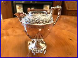 Victorian Antique James Dixon & Sons Silver Plated Four Piece Tea Set C1890