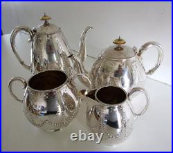 Victorian Four Piece Silver Plated Tea Set, Elkington & Co, Circa 1899