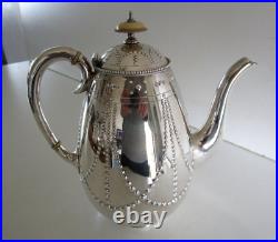 Victorian Four Piece Silver Plated Tea Set, Elkington & Co, Circa 1899