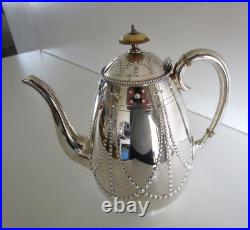Victorian Four Piece Silver Plated Tea Set, Elkington & Co, Circa 1899