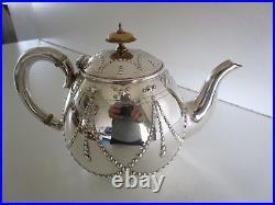 Victorian Four Piece Silver Plated Tea Set, Elkington & Co, Circa 1899